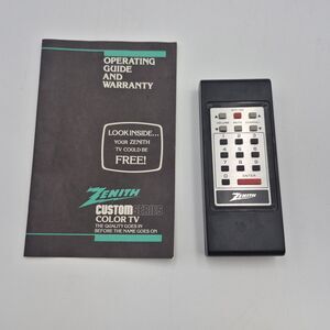 Zenith 124-00032 Remote Control for Vintage CRT TV SZ2517NK, PN: 14-979B 124-34B